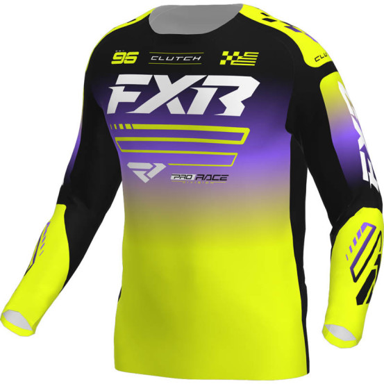 Maillot cross FXR 2026 Clutch - Jaune Fluo Noir Violet