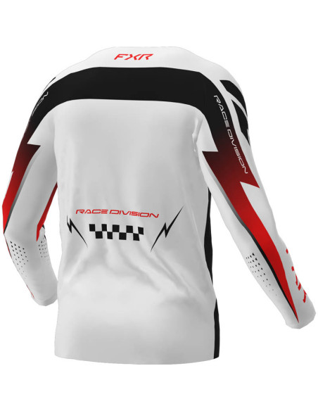Maillot cross FXR 2026 Clutch Pro - Blanc Rouge Noir