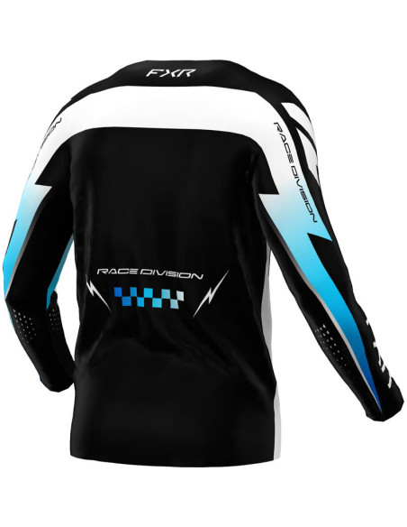 Maillot cross FXR 2026 Clutch Pro - Noir Bleu Blanc