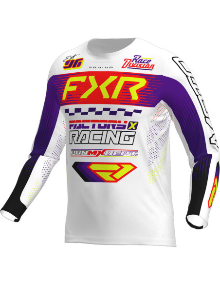 Maillot cross FXR 2026 Podium Gladiator - Blanc Violet Rouge