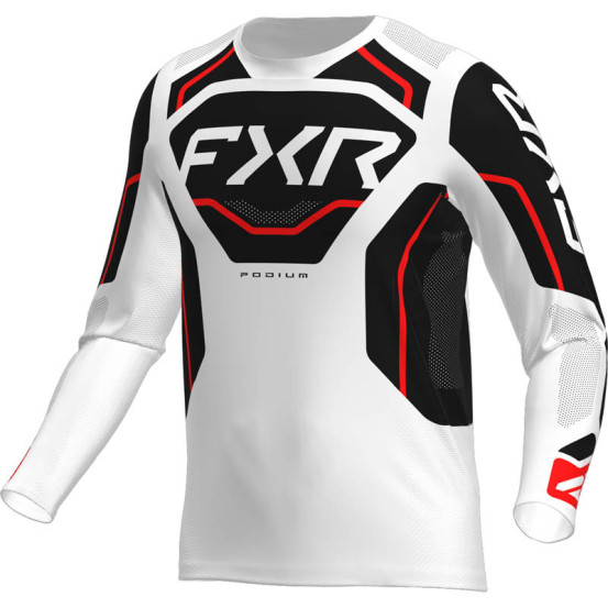 Maillot cross FXR 2026 Podium Relay - Blanc Noir Rouge