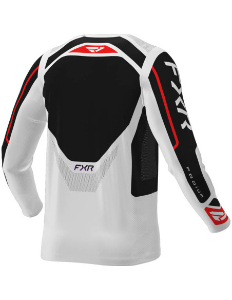 Maillot cross FXR 2026 Podium Relay - Blanc Noir Rouge