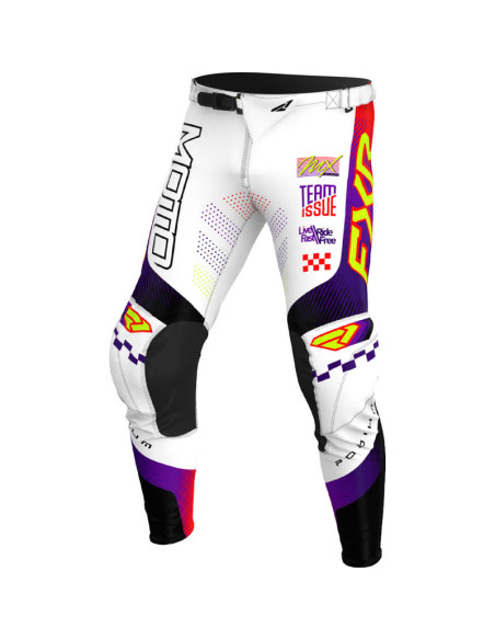 Pantalon cross enfant FXR 2026 Podium - Blanc Violet Rouge