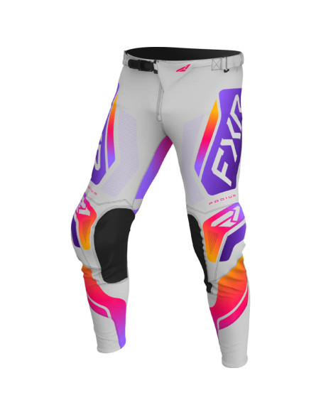 Pantalon cross enfant FXR 2026 Podium - Gris Violet Orange