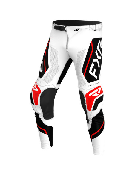 Pantalon cross FXR 2026 Podium Relay - Blanc Noir Rouge