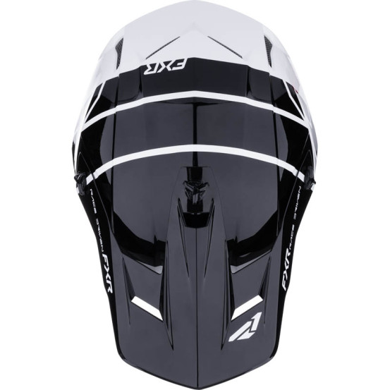 Casque cross FXR Clutch Comp - Blanc Noir