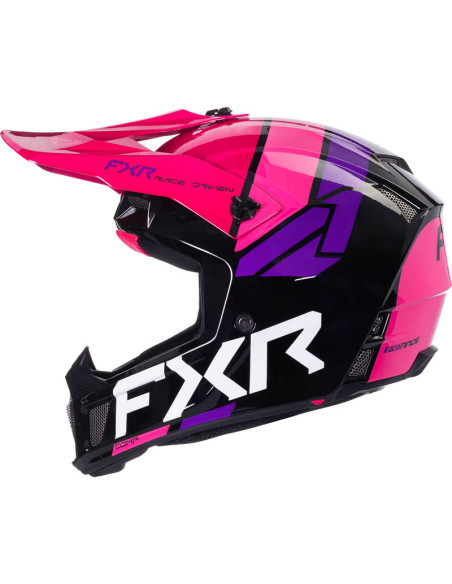 Casque cross FXR Clutch Comp - Noir Razz
