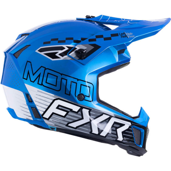 Casque cross FXR Clutch Race Div - Bleu