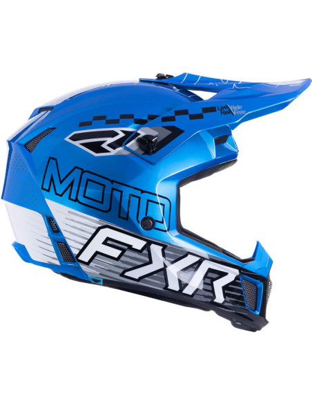 Casque cross FXR Clutch Race Div - Bleu