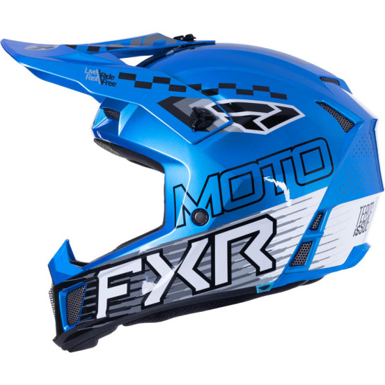 Casque cross FXR Clutch Race Div - Bleu