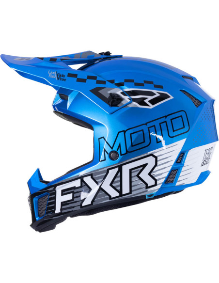 Casque cross FXR Clutch Race Div - Bleu