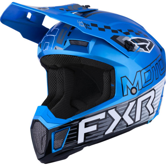 Casque cross FXR Clutch Race Div - Bleu
