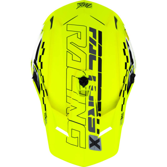 Casque cross FXR Clutch Race Div - Jaune Fluo