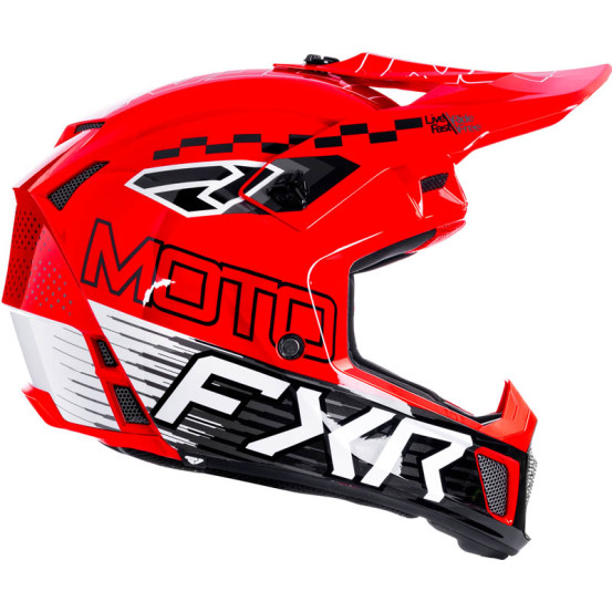 Casque cross FXR Clutch Race Div - Rouge
