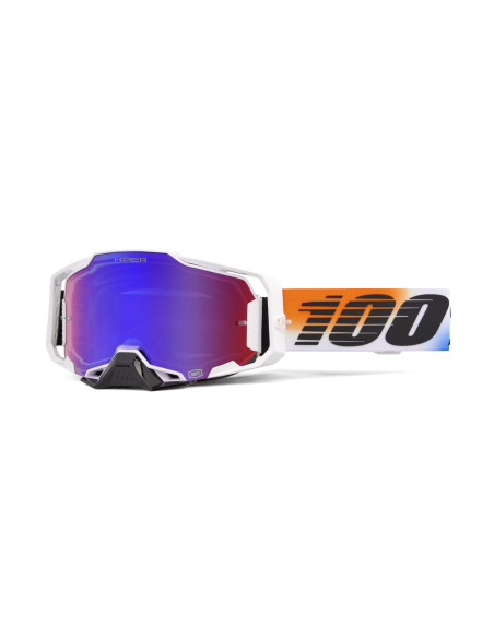 Masque cross 100% Armega HiPER United - Ecran iridium Rouge Bleu
