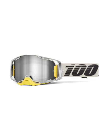 Masque cross 100% Armega Viggo - Ecran iridium Argent Flash