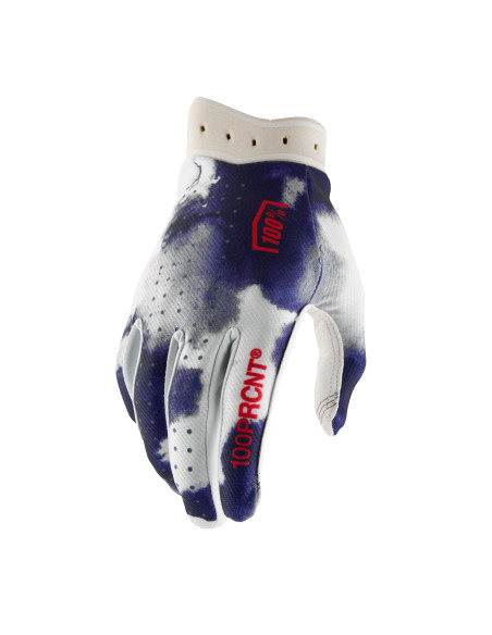Gants cross 100% Itrack 2 - Bleu Blanc