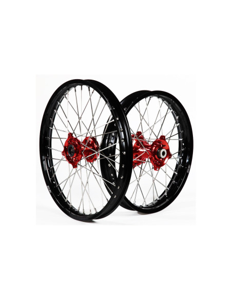 Paire de roues BUD Racing moyeux Rouge KTM Husqvarna 17/14 85 SX TC 2025
