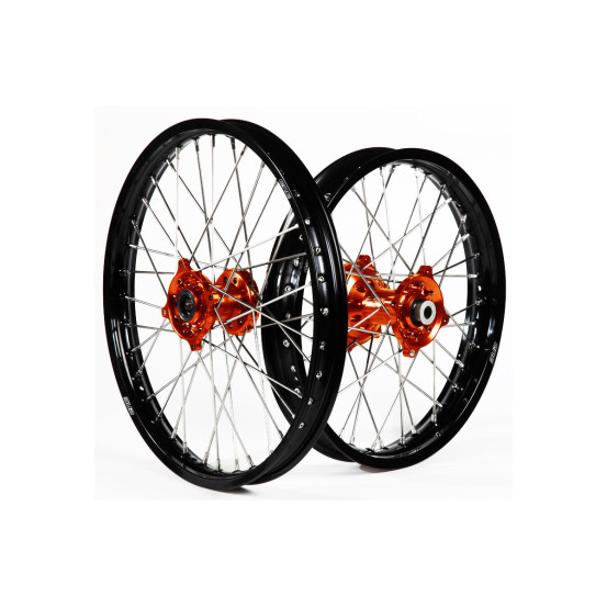 Paire de roues BUD Racing moyeux Orange KTM Husqvarna 19/16 85 SX TC 2025