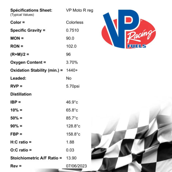 Essence compétition VP Racing MOTO R 19L - Homologué FIM