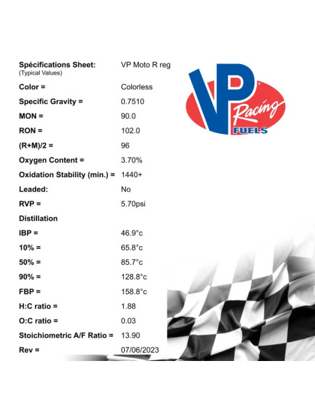 Essence compétition VP Racing MOTO R 19L - Homologué FIM