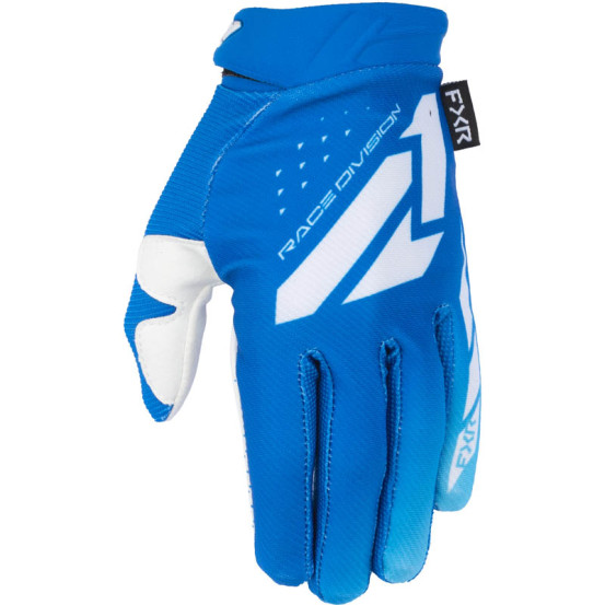 Gants cross enfant FXR Reflex - Bleu Blanc