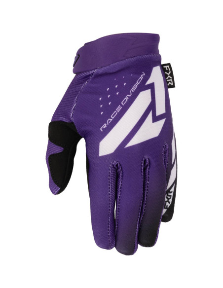 Gants cross enfant FXR Reflex - Violet Blanc