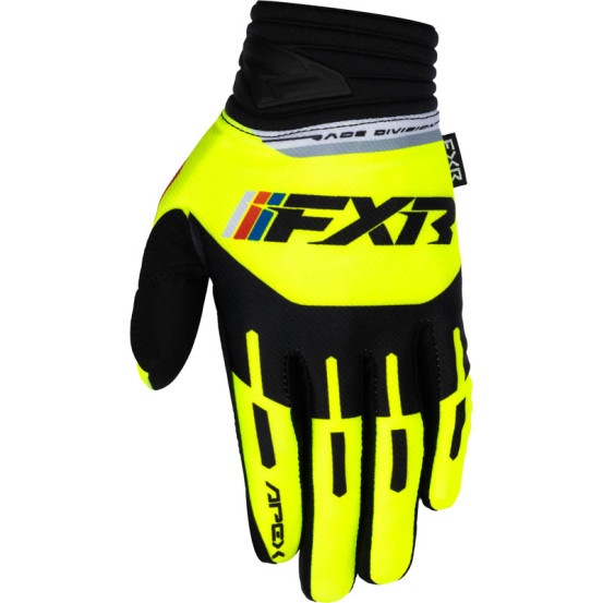 Gants cross FXR Apex - Jaune Fluo Noir