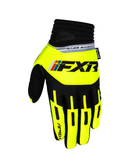 Gants cross FXR Apex - Jaune Fluo Noir