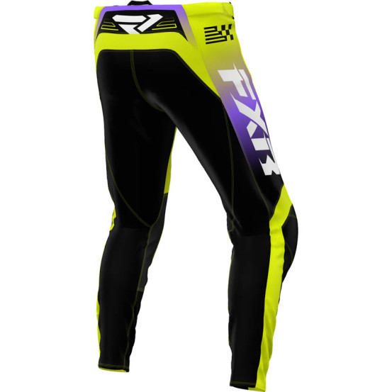 Pantalon cross enfant FXR 2026 Clutch - Jaune Fluo Noir Violet