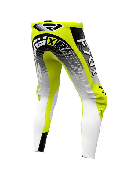 Pantalon cross enfant FXR 2026 Podium - Jaune Fluo Noir Gris