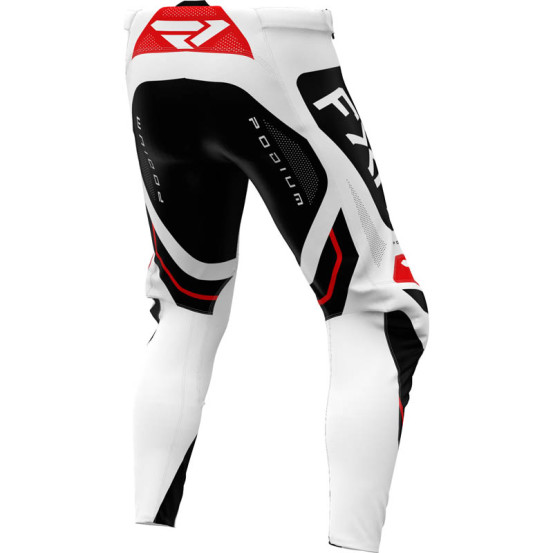 Pantalon cross FXR 2026 Podium Relay - Blanc Noir Rouge