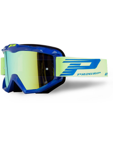 Masque cross Progrip Atzaki Mirror 3201 - Bleu