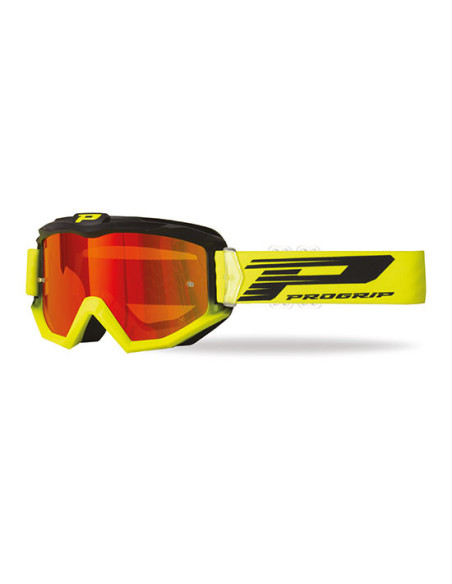 Masque cross Progrip Atzaki Mirror Two 3201 - Jaune Fluo Noir