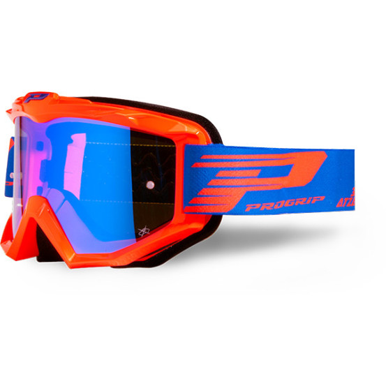 Masque cross Progrip Atzaki Mirror 3201 - Orange Fluo