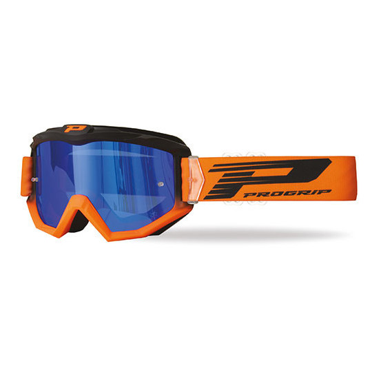 Masque cross Progrip Atzaki Mirror Two 3201 - Orange Fluo Noir