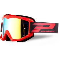 Masque cross Progrip Atzaki Mirror 3201 - Rouge Fluo