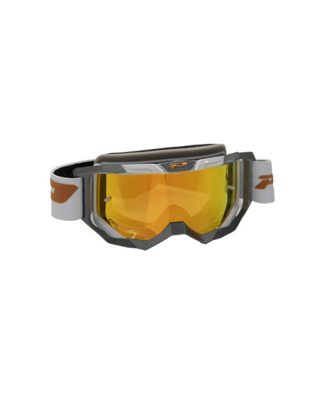 Masque cross Progrip Vista Mirror 3303 - Gris Foncé Blanc