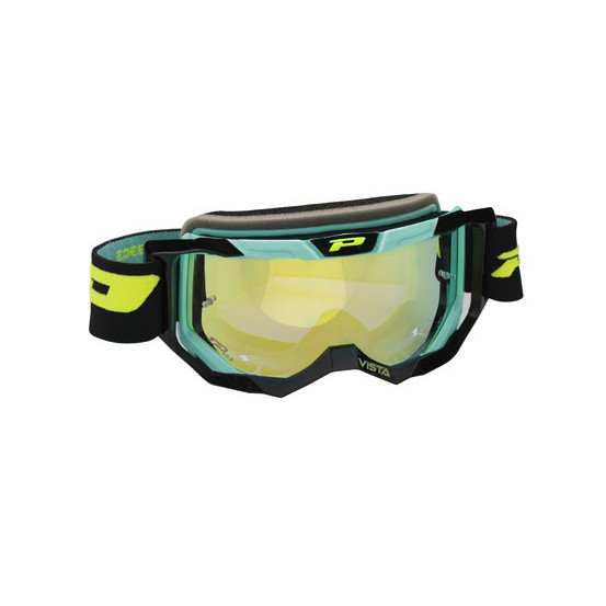 Masque cross Progrip Vista Mirror 3303 - Noir Cyan