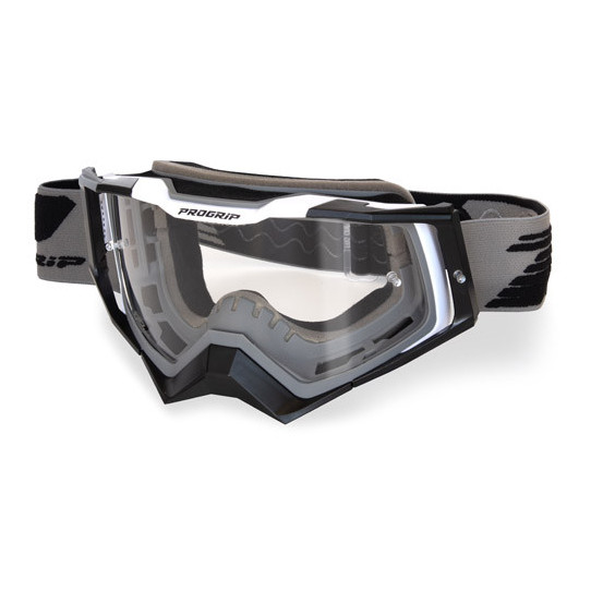 Masque cross Progrip Rapid Base 3309 - Gris Noir Blanc