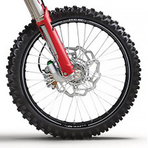 Roue avant complète 21x1,60 HAAN WHEELS - 36 rayons - Cercle EXCEL A60 noir / Moyeu argent - HONDA