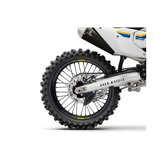 Roue arrière complète 17x5,00 HAAN WHEELS - 36 rayons - Cercle EXCEL noir / Moyeu noir - HUSQVARNA / KTM