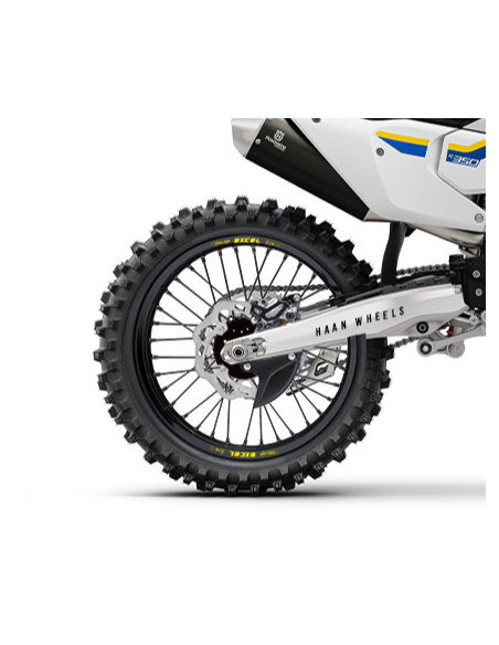 Roue arrière complète 17x5,00 HAAN WHEELS - 36 rayons - Cercle EXCEL noir / Moyeu noir - HUSQVARNA / KTM