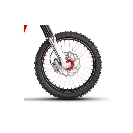 Roue avant complète 21x1,60 HAAN WHEELS - 36 rayons - Cercle EXCEL A60 noir / Moyeu rouge - BETA