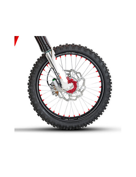 Roue avant complète 21x1,60 HAAN WHEELS - 36 rayons - Cercle EXCEL A60 noir / Moyeu rouge - BETA
