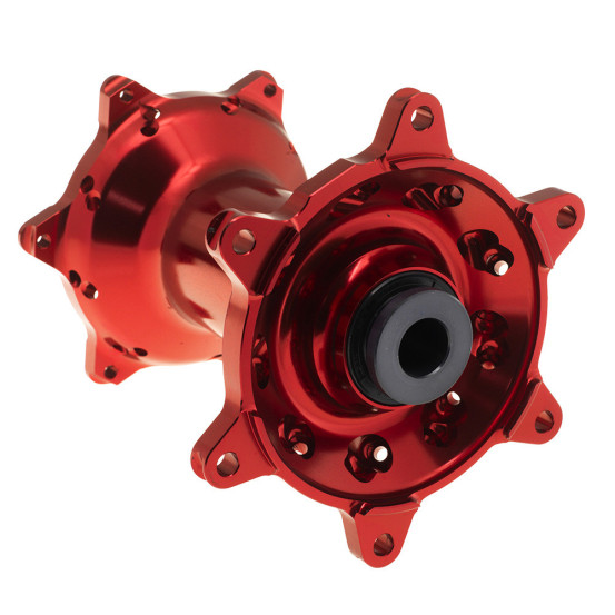 Roue avant complète 21x1,60 HAAN WHEELS - 36 rayons - Cercle EXCEL A60 noir / Moyeu rouge - BETA