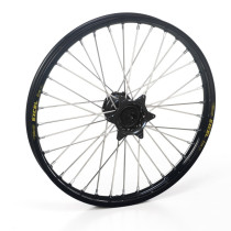 Roue avant complète 21x1,60 HAAN WHEELS - 36 rayons - Cercle EXCEL noir / Moyeu noir - HONDA