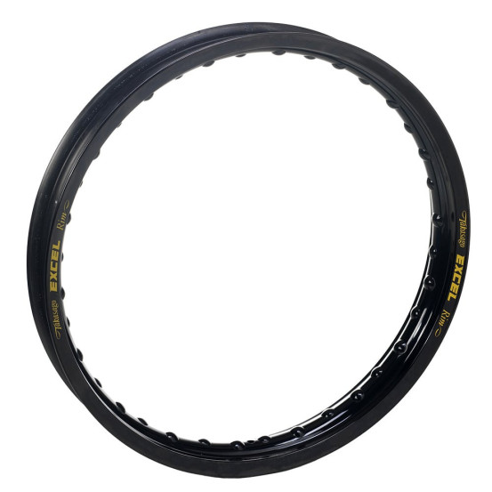 Roue avant complète 17x3,50 HAAN WHEELS - 36 rayons - Cercle EXCEL noir / Moyeu rouge - GASGAS / HUSQVARNA / KTM / STARK