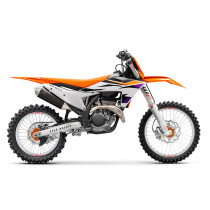 Roue avant complète 17x3,50 HAAN WHEELS - 36 rayons - Cercle EXCEL argent / Moyeu orange - HUSQVARNA / KTM