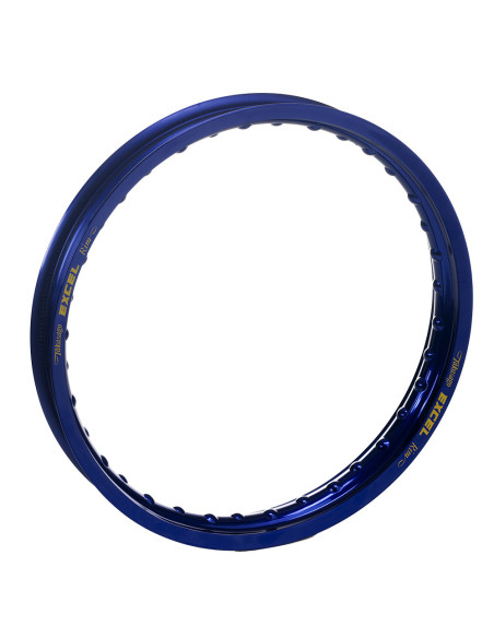 Roue avant complète 17x3,50 HAAN WHEELS - 36 rayons - Cercle EXCEL bleu / Moyeu bleu - HUSQVARNA / KTM